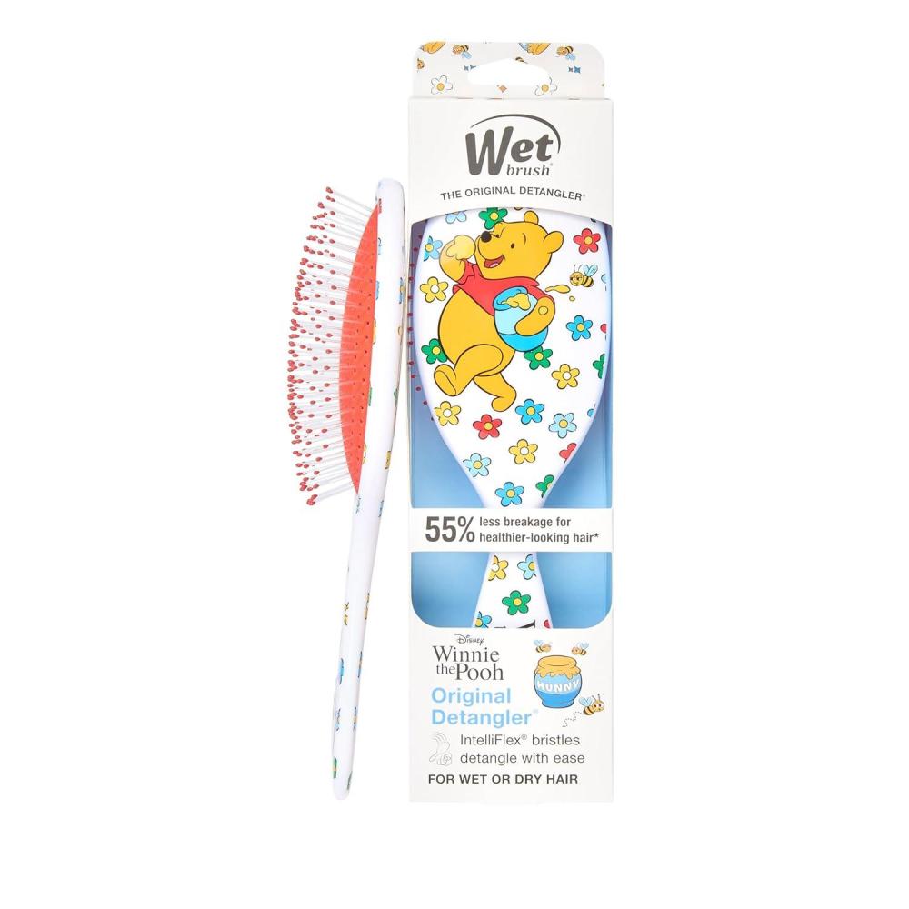 imageWet Brush Winnie The Pooh Original Detangler Hair Brush Soft Flexible Bristles Gently Detangle All Hair Types Works on Wet or Dry Strands Ergonomic Handle Reduces Breakage Hunny PoohHunny Pooh