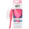 Wet Brush Mini Detangler Hair Brush for Gentle Knot Removal, Compact Travel Size, Soft Bristles for Pain-Free Detangling, Less Breakage, Works on All Hair Types, Limited Edition, Electric Sky Pink(Prismatic Glow Pink)