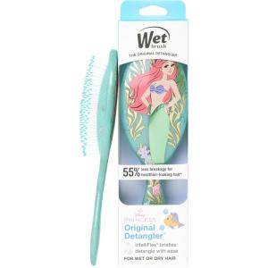 Wet Brush Disney Princess Cinderella Original Detangler Hair Brush, Pain-Free Knot Removal, Flexible Bristles Detangle Wet or Dry Strands, Works on All Hair Types, Ergonomic Handle, Reduces Breakage(Ariel)