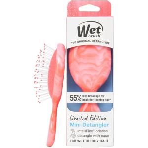 Wet Brush Mini Detangler Hair Brush for Gentle Knot Removal, Travel Size, Soft Bristles for Pain-Free Detangling, Less Breakage, Works on All Hair Types, Limited Edition, Summer Treat Creamsicle(Summer Treat Strawberry)