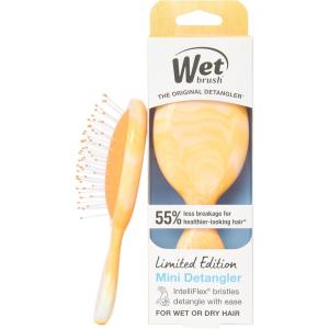 Wet Brush Mini Detangler Hair Brush for Gentle Knot Removal, Travel Size, Soft Bristles for Pain-Free Detangling, Less Breakage, Works on All Hair Types, Limited Edition, Summer Treat Creamsicle(Summer Treat Creamsicle)