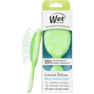 Wet Brush Mini Detangler Hair Brush for Gentle Knot Removal, Travel Size, Soft Bristles for Pain-Free Detangling, Less Breakage, Works on All Hair Types, Limited Edition, Summer Treat Creamsicle(Summer Treat Key Lime)