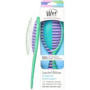Wet Brush Original Detangler Hair Brush, Soft, Flexible Bristles Gently Detangle All Hair Types, Works on Wet or Dry Strands, Ergonomic Handle, Reduces Breakage, Limited Edition, Prismatic Glow Green(Retro Sport Bright)