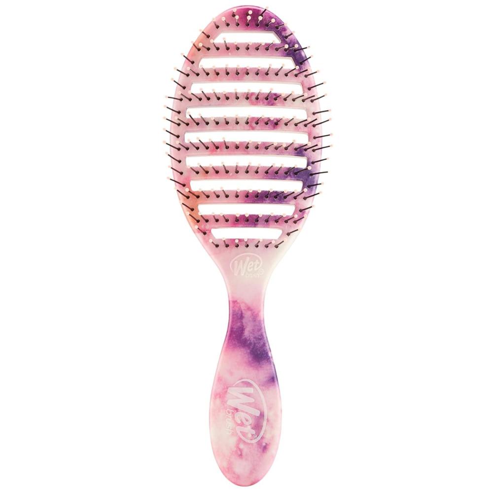 imageWet Brush Speed Dry Hair Brush Blow Dry Safe Bristles ampamp Vented Design For Faster Drying Time Ergonomic Handle Reduces Breakage ampamp Detangles All Hair Types Limited Edition Prismatic Glow PinkColor Wash Watermark