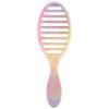 Wet Brush Speed Dry Hair Brush, Blow Dry Safe Bristles & Vented Design For Faster Drying Time, Ergonomic Handle, Reduces Breakage & Detangles All Hair Types, Limited Edition Prismatic Glow Pink(Color Wash Stripes)