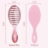 Wet Brush Speed Dry Hair Brush, Blow Dry Safe Bristles & Vented Design For Faster Drying Time, Ergonomic Handle, Reduces Breakage & Detangles All Hair Types, Limited Edition Prismatic Glow Pink(Seaglass Pink)