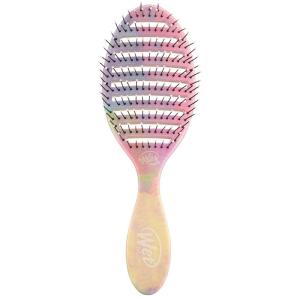 Wet Brush Speed Dry Hair Brush, Blow Dry Safe Bristles & Vented Design For Faster Drying Time, Ergonomic Handle, Reduces Breakage & Detangles All Hair Types, Limited Edition Prismatic Glow Pink(Color Wash Stripes)