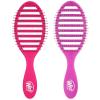 Wet Brush Speed Dry Detangling Brush, Vented Design for Fast Blow Drying – Ultra-Soft HeatFlex Bristles for Pain-Free Knot Removal – All Hair Types (Pink & Purple, 2 Pack)