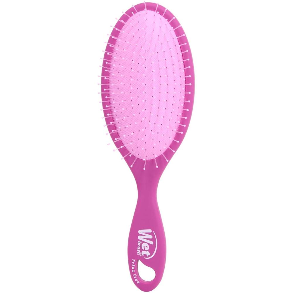 imageWet Brush Frizz Free Detangler Reduces Frizz Static ampamp Flyaways Using Ionic Technology Smooth Finish Styling Brush Adds Shine Ergonomic Design Works On All Hair Types Wet Or Dry Hair Purple