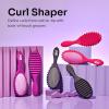 Wet Brush Curl Shaper Hair Brush with Sculpting Grooves, Defines Curls & Coils From Root-to-Tip, Flexible Bristles Detangle Wet Hair, Styling Tool Enhances Bounce and Shape, Ergonomic Handle, Purple