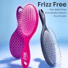 Wet Brush Frizz Free Detangler Reduces Frizz, Static & Flyaways Using Ionic Technology, Smooth Finish Styling Brush Adds Shine, Ergonomic Design, Works On All Hair Types, Wet Or Dry Hair, Black