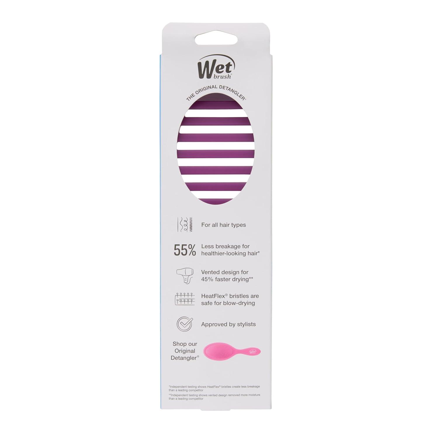 image:imageWet Brush Speed Dry Hair Brush With Blow Dry Safe Bristles amp Vented Design For Faster Drying Time Ergonomic Handle Reduces Breakage amp Detangles All Hair Types Limited Edition Electric Sky PurpleFrost Purple