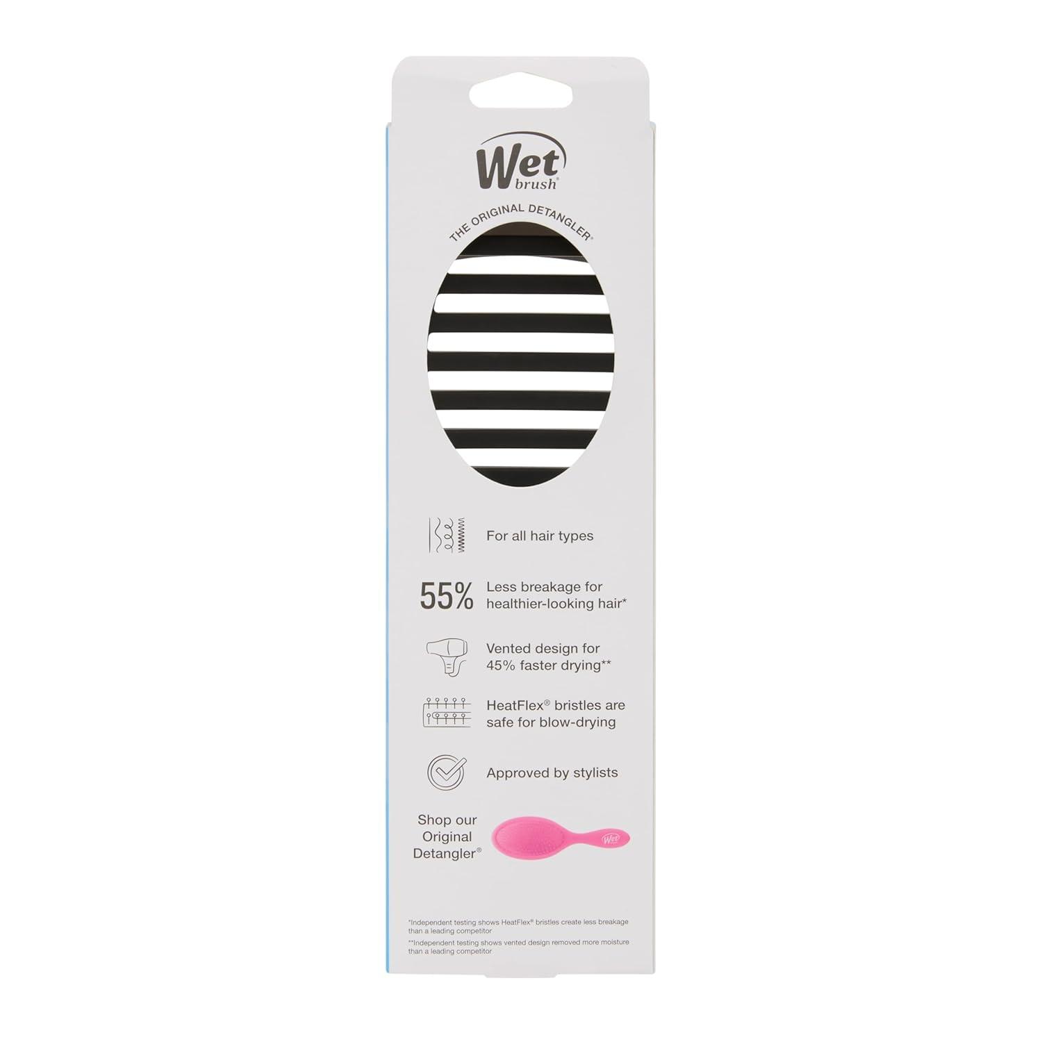 image:imageWet Brush Speed Dry Hair Brush With Blow Dry Safe Bristles amp Vented Design For Faster Drying Time Ergonomic Handle Reduces Breakage amp Detangles All Hair Types Limited Edition Electric Sky PurpleFrost Black
