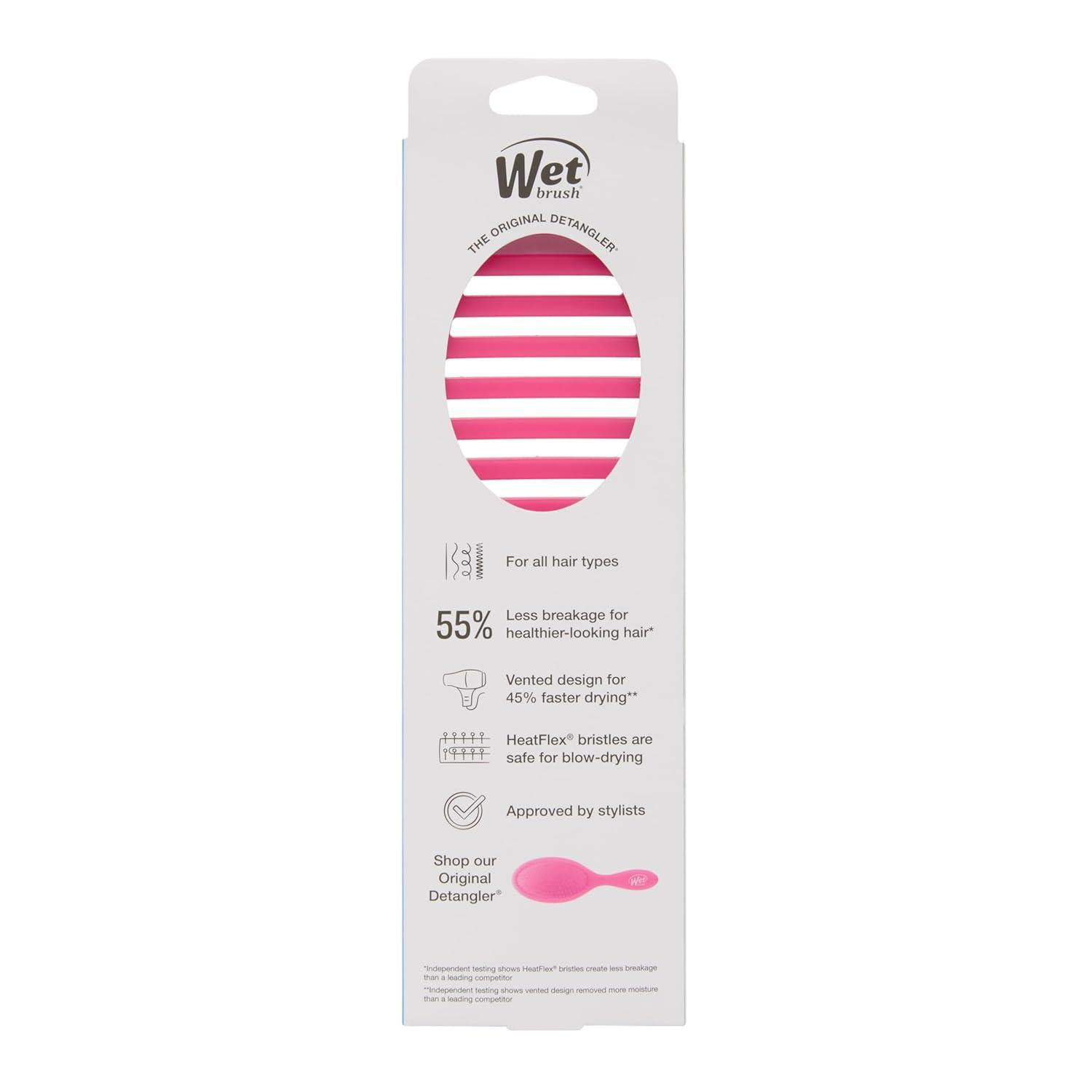 image:imageWet Brush Speed Dry Hair Brush With Blow Dry Safe Bristles amp Vented Design For Faster Drying Time Ergonomic Handle Reduces Breakage amp Detangles All Hair Types Limited Edition Electric Sky PurpleFrost Pink