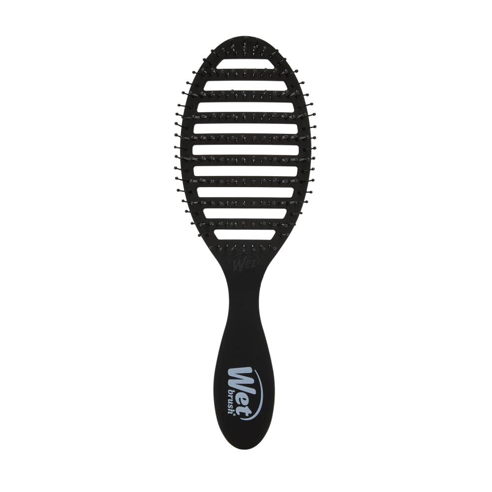 image:imageWet Brush Speed Dry Hair Brush With Blow Dry Safe Bristles amp Vented Design For Faster Drying Time Ergonomic Handle Reduces Breakage amp Detangles All Hair Types Limited Edition Electric Sky PurpleFrost Black