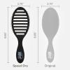 Wet Brush Speed Dry Hair Brush With Blow Dry Safe Bristles & Vented Design For Faster Drying Time, Ergonomic Handle, Reduces Breakage & Detangles All Hair Types, Limited Edition Electric Sky Purple(Frost Black)