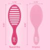 Wet Brush Speed Dry Hair Brush With Blow Dry Safe Bristles & Vented Design For Faster Drying Time, Ergonomic Handle, Reduces Breakage & Detangles All Hair Types, Limited Edition Electric Sky Purple(Frost Pink)