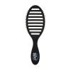Wet Brush Speed Dry Hair Brush With Blow Dry Safe Bristles & Vented Design For Faster Drying Time, Ergonomic Handle, Reduces Breakage & Detangles All Hair Types, Limited Edition Electric Sky Purple(Frost Black)
