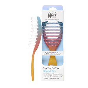 Wet Brush Speed Dry Hair Brush With Blow Dry Safe Bristles & Vented Design For Faster Drying Time, Ergonomic Handle, Reduces Breakage & Detangles All Hair Types, Limited Edition Electric Sky Purple(Electric Sky Pink Sunset)