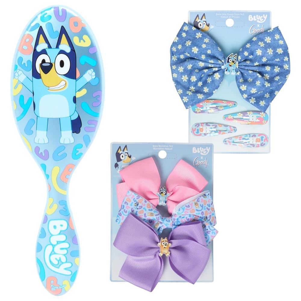 image:imageWet Brush Bluey Kids Midi Hair Brush Limited Edition Orange Goody x Bluey Multicolor Floral Bow Barrette and Snap Clips 5ct Multicolor Bow Barrettes 3ct Blue Pink amp Purple