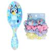 Wet Brush Bluey Kids Midi Hair Brush, Limited Edition, Orange + Goody x Bluey Multicolor Satin Scrunchies 4ct, For All Hair Types