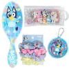 Wet Brush Bluey Kids Midi Hair Brush, Limited Edition, Orange + Goody x Bluey Satin Scrunchies 4ct + Hair Ponytailers in Bluey Character 10ct + Hair Polybands in Bluey, Bingo & Characters Pouch 300ct