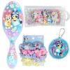 Wet Brush Bluey & Bingo Kids Midi Hair Brush,Limited Edition,Purple + Goody x Bluey Satin Scrunchies 4ct + Hair Ponytailers in Bluey Character 10ct + Hair Polybands in Bluey, Bingo & Characters 300ct
