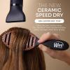 Wet Brush Ceramic Speed Dry Hair Brush, Purple – Vented Design & Soft HeatFlex Bristles for Blow-Dry Safe Styling – Ergonomic Handle for Pain-Free Detangling – Hair Accessories for All Hair Types(Black)